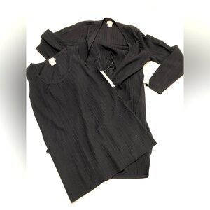 Chicos ribbed cardigan set navy NWT